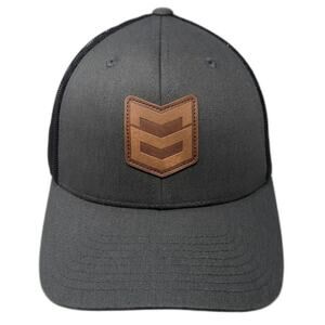 MTN OPS Snapback Trucker Hat Gray One Size Adjustable Patched Logo Mesh Back